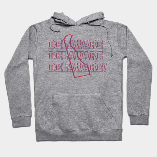 Delaware State Map & Label Hoodie by Ignition